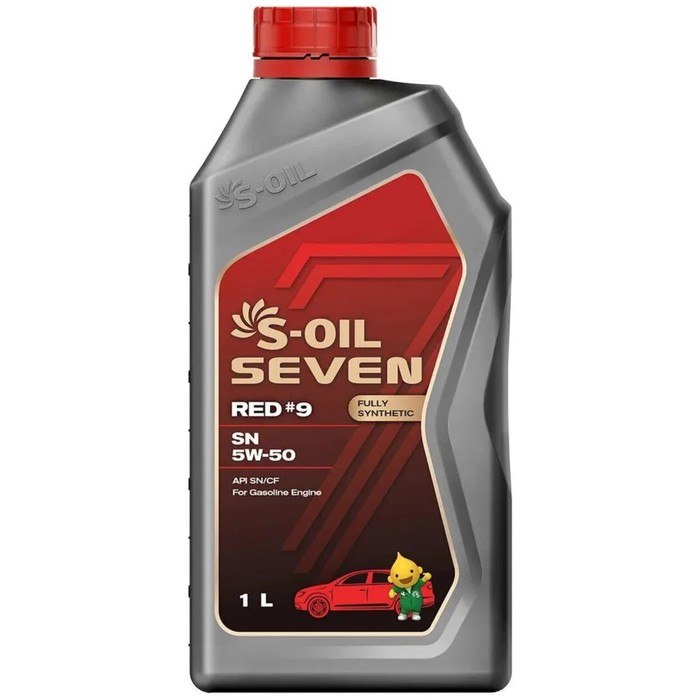 фото Автомобильное масло s-oil 7 red #9 sn 5w-50 синтетика, 1 л s-oil seven