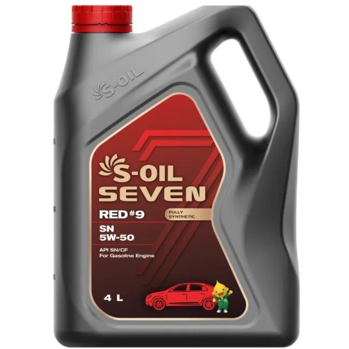 фото Автомобильное масло s-oil 7 red #9 sn 5w-50 синтетика, 4 л s-oil seven