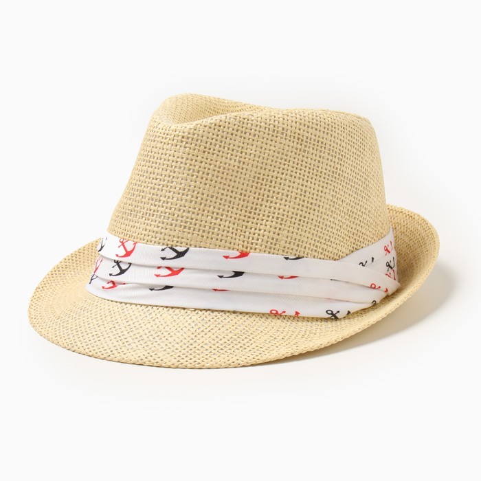 Шляпа мужская MINAKU, цвет молочный, р-р 58 шляпа мужская minaku цвет белый р р 58