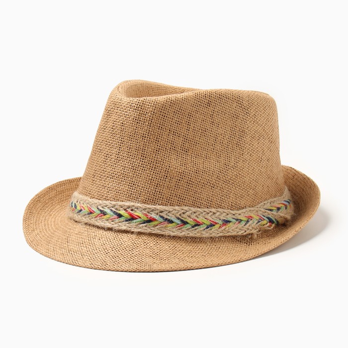цена Шляпа мужская MINAKU, цвет светло-коричневый, р-р 58