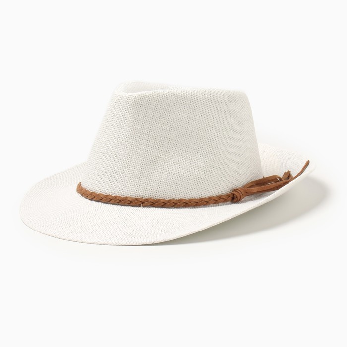 цена Шляпа мужская MINAKU, цвет белый, р-р 58