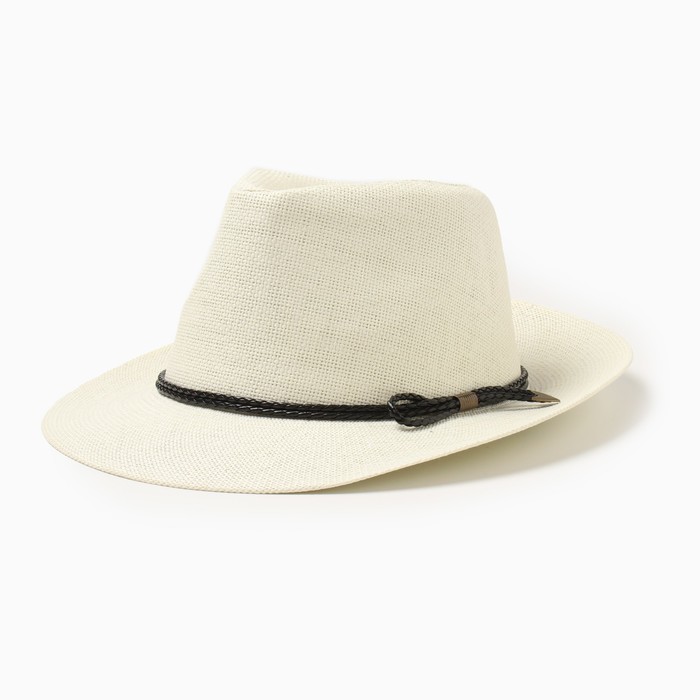 Шляпа мужская MINAKU, цвет белый, р-р 58 фото