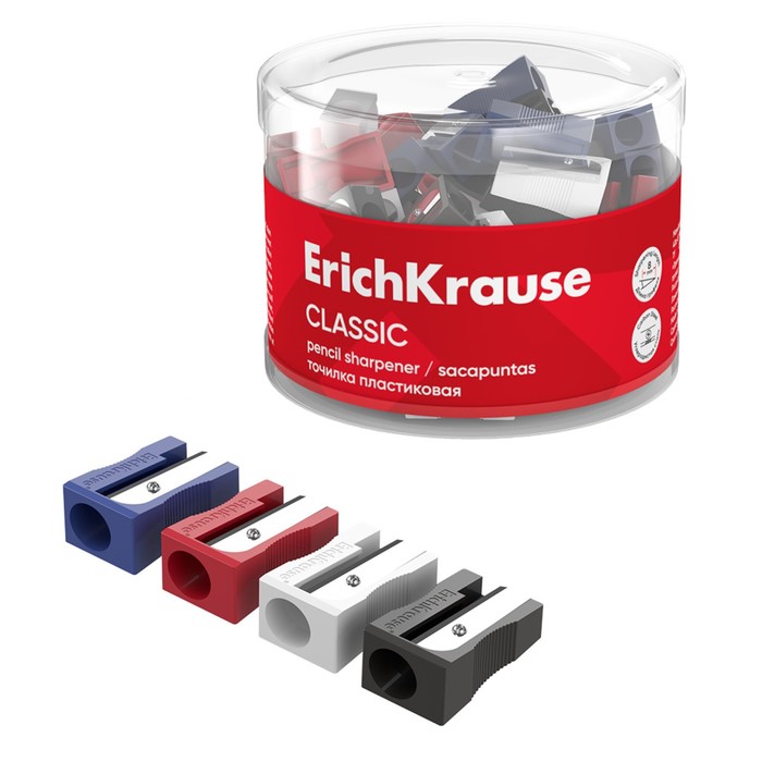 Точилка пластиковая ErichKrause EasySharp Classic, микс