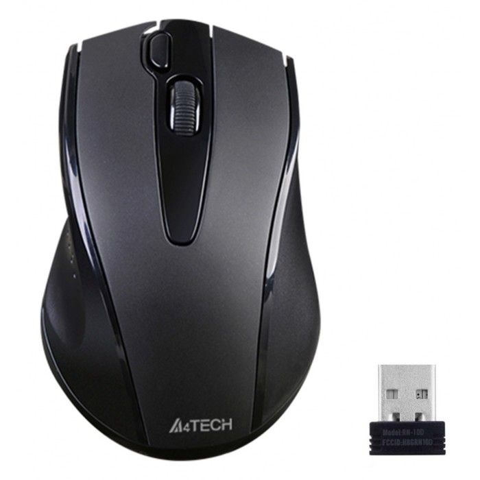 Мышь A4Tech V-Track G9-500FS черный оптическая (1200dpi) silent беспроводная USB (4but) мышь a4tech v track g9 500fs черный