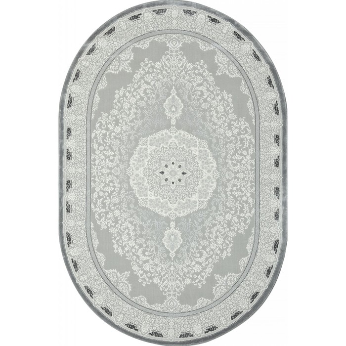 

Ковёр овальный Karmen Hali Nensi, размер 78x150 см, цвет grey/grey