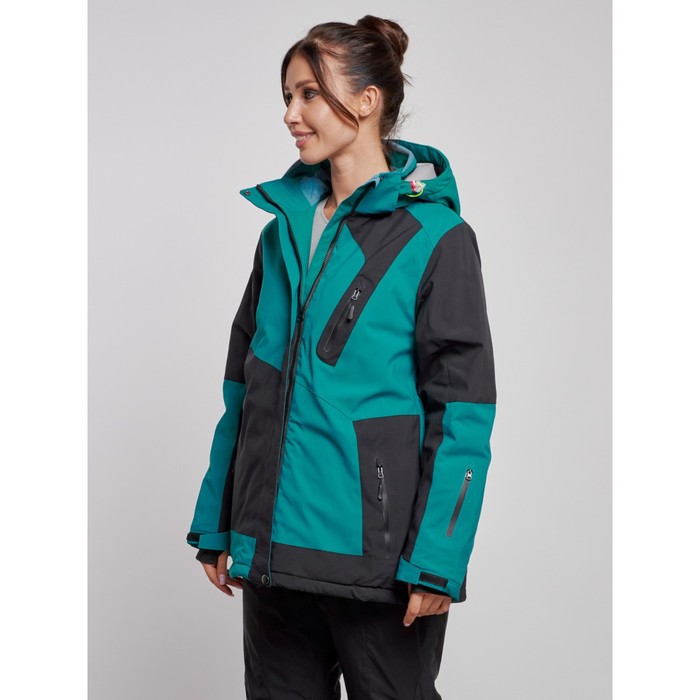 Куртка горнолыжная женская, размер 54, цвет тёмно-зелёный