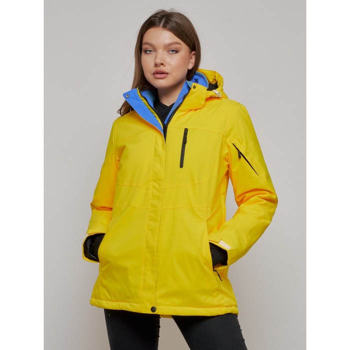 Куртка горнолыжная женская, размер 46, цвет жёлтый