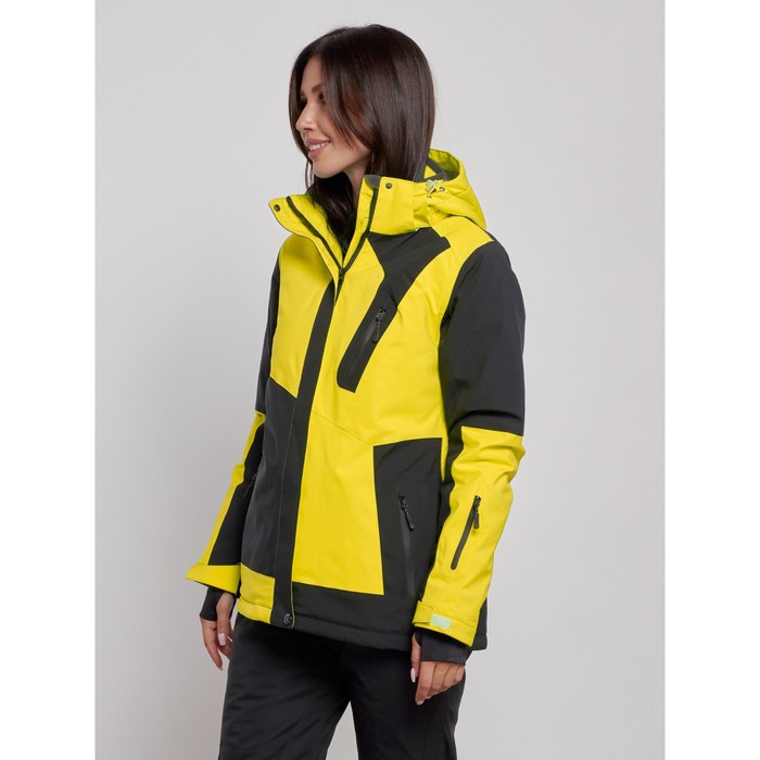 Куртка горнолыжная женская, размер 42, цвет жёлтый