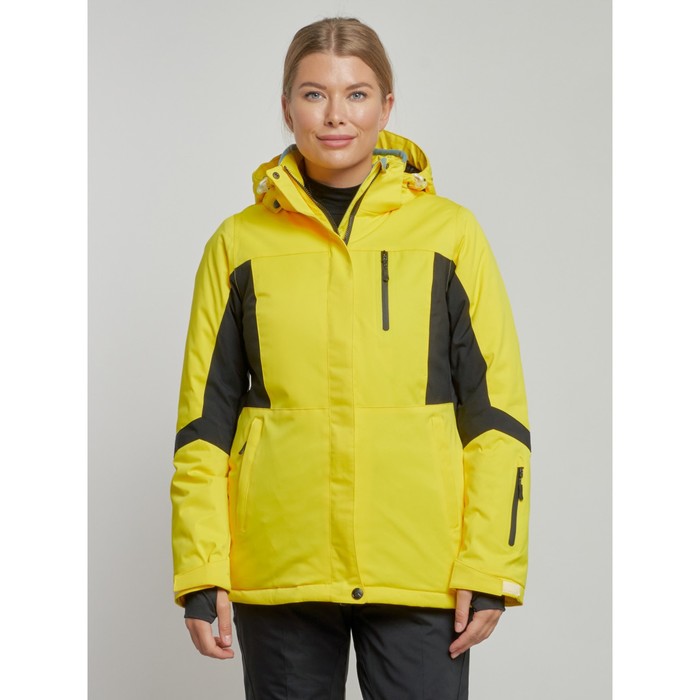 Куртка горнолыжная женская, размер 48, цвет жёлтый толстовка женская размер 48 цвет жёлтый