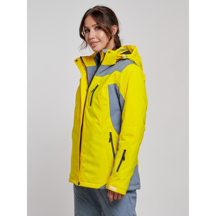 Куртка горнолыжная женская, размер 42, цвет жёлтый