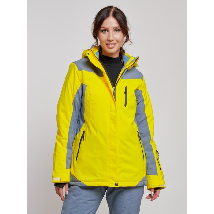 Куртка горнолыжная женская, размер 48, цвет жёлтый толстовка женская размер 48 цвет жёлтый