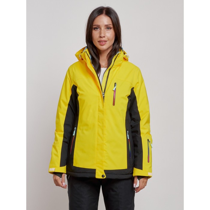 Куртка горнолыжная женская, размер 46, цвет жёлтый