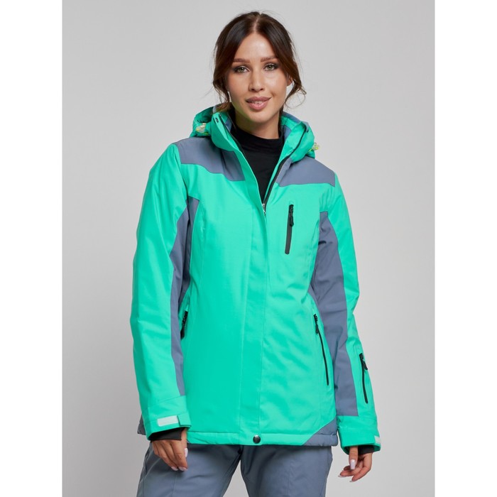 Куртка горнолыжная женская, размер 42, цвет зелёный
