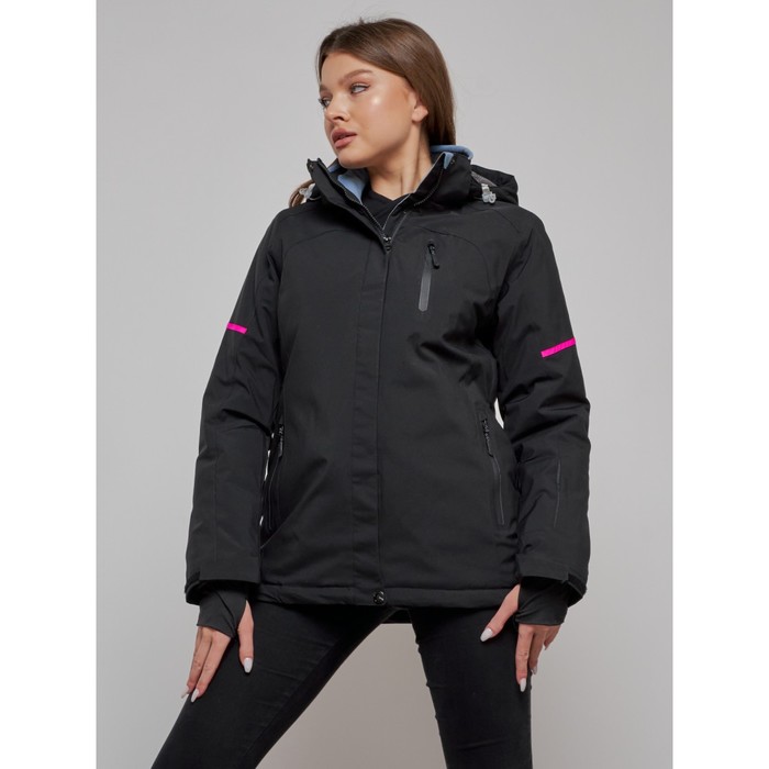 Куртка горнолыжная женская, размер 42, цвет чёрный