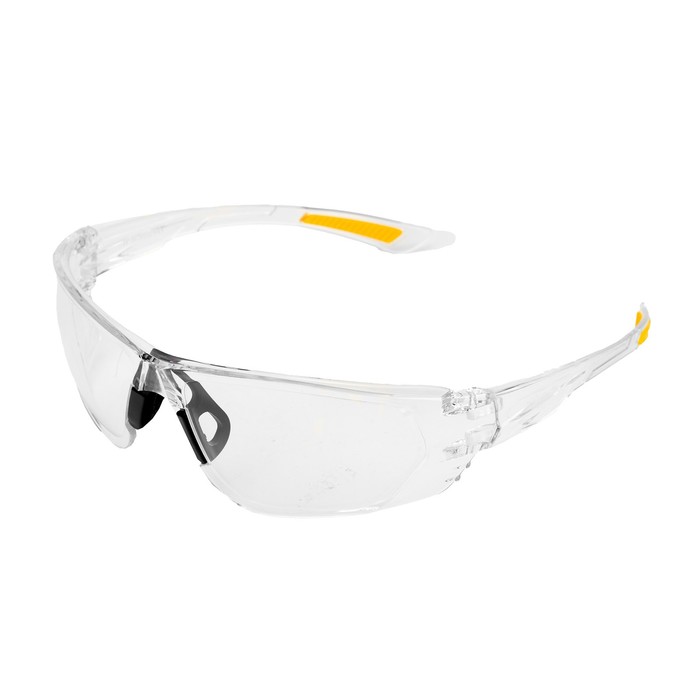 Очки защитные открытые DENZEL 89198, поликарбонатные, прозрачная линза очки защитные открытые поликарбонатные желтые очк202 0 13022 россия