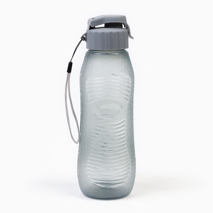 цена Бутылка для воды, 600 мл, 23 х 6.6 см, серая