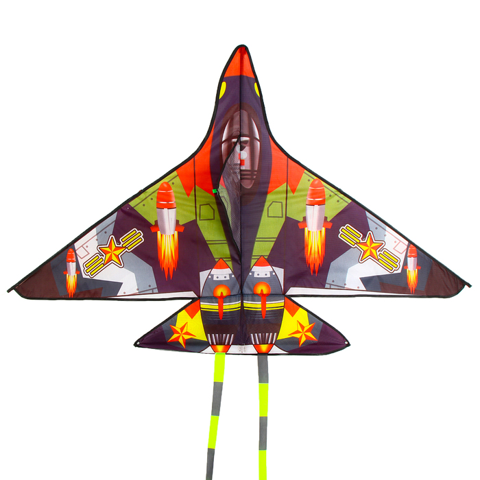 Воздушный змей «Истребитель», цвета МИКС воздушный змей панда цвета микс