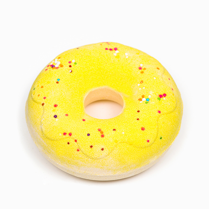 Бомбочка для ванны Пончик жёлтая, 200 г цена и фото