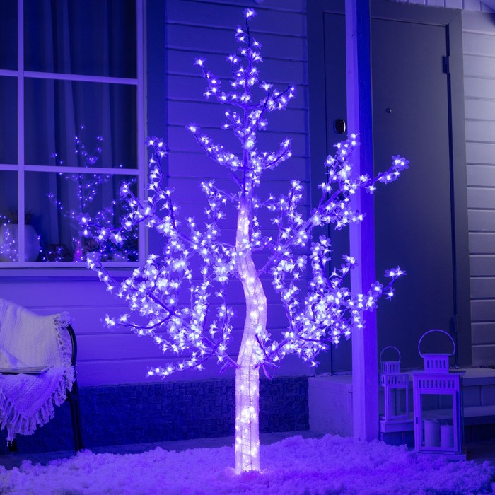 Светодиодное дерево «Акриловое» 1.8 м, 768 LED, постоянное свечение, 220 В, свечение красное/синее светодиодное дерево акриловое 1 8 м 768 led постоянное свечение 220 в свечение синее