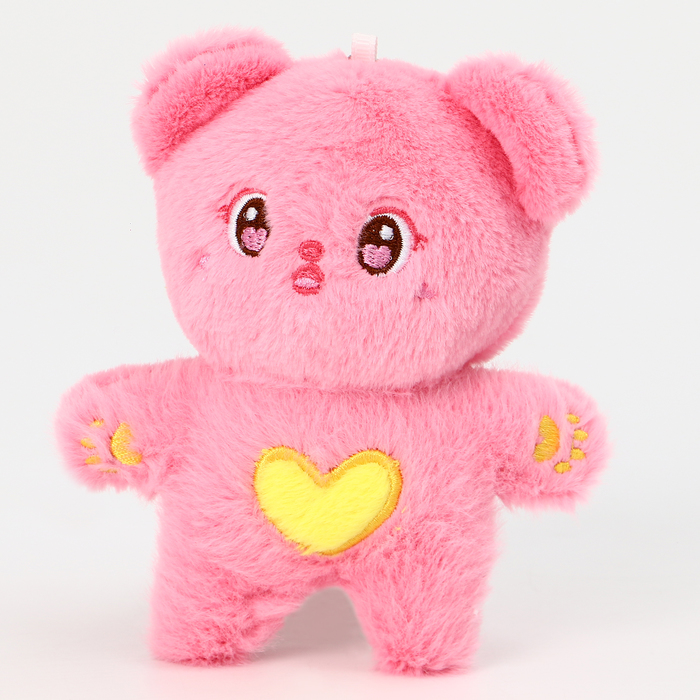 фото Мягкая игрушка «мишка с сердцем» на брелоке, 13 см, цвет микс