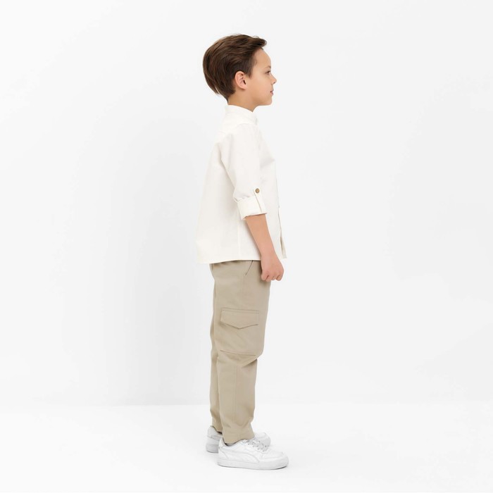 Рубашка джинсовая детская KAFTAN размер  30 (98-104 см), бежевый