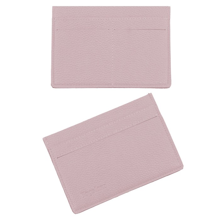 цена Картхолдер (ВВ003-09140) натуральная кожа, розовый, 1х10х14 см