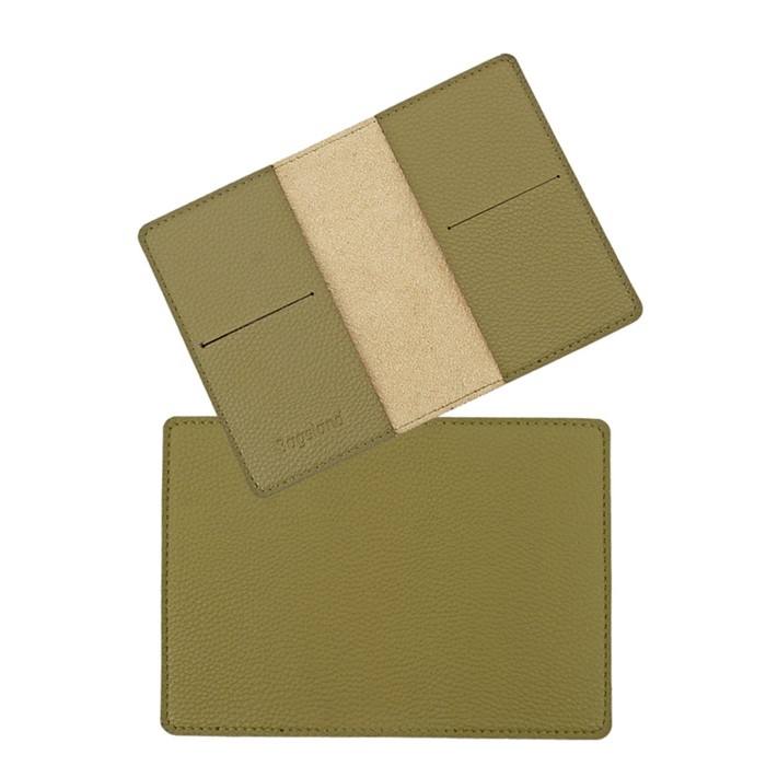 Обложка для паспорта (ВП002-02140) натуральная кожа, зеленый, 1х10х19,5 см для паспорта magic store натуральная кожа зеленый