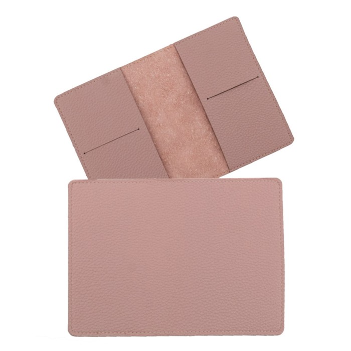 цена Обложка для паспорта (ВП002-09140) натуральная кожа, розовый, 1х10х19,5 см