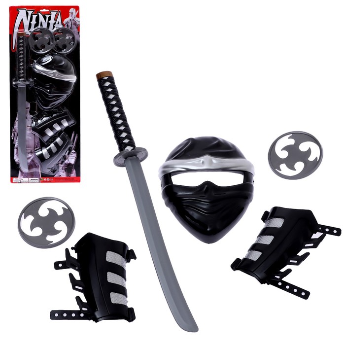 Набор ниндзя «Мастер самурай», 6 предметов набор оружия ниндзя в комплекте предметов 3шт пакет