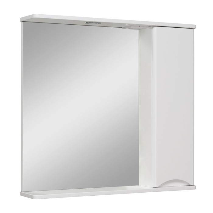 Зеркало-шкаф для ванной комнаты Афина 80 правый, 16 х 80 х 75 см