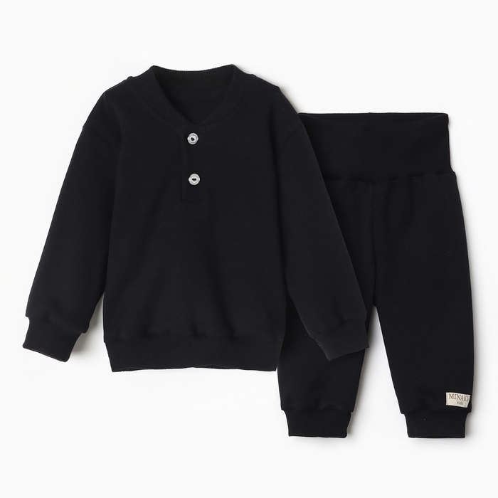 Комплект детский (джемпер, брюки) MINAKU цвет черный, рост 68-74 см