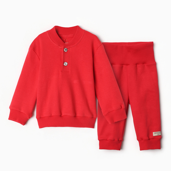 Комплект детский (джемпер, брюки) MINAKU цвет красный, рост 74-80 см