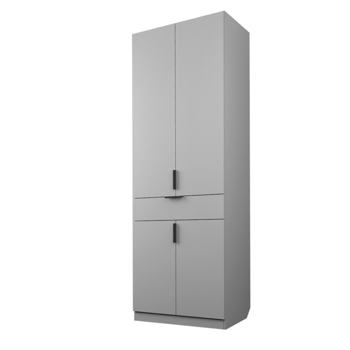 Шкаф 2-х дверный «Экон», 800×520×2300 мм, 1 ящик, штанга, цвет серый шагрень шкаф 2 х дверный экон 800×520×2300 мм 1 ящик зеркало полки цвет серый шагрень
