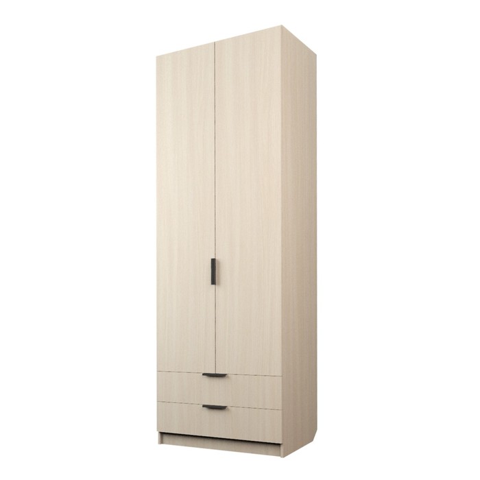 Шкаф 2-х дверный «Экон», 800×520×2300 мм, 2 ящика, штанга, цвет дуб молочный шкаф 2 х дверный экон 800×520×2300 мм 2 ящика штанга цвет белый