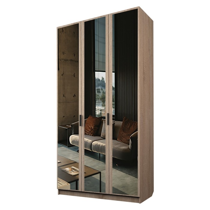 Шкаф 3-х дверный «Экон», 1200×520×2300 мм, 3 зеркала, цвет дуб сонома шкаф 3 х дверный экон 1200×520×2300 мм 3 ящика цвет дуб сонома