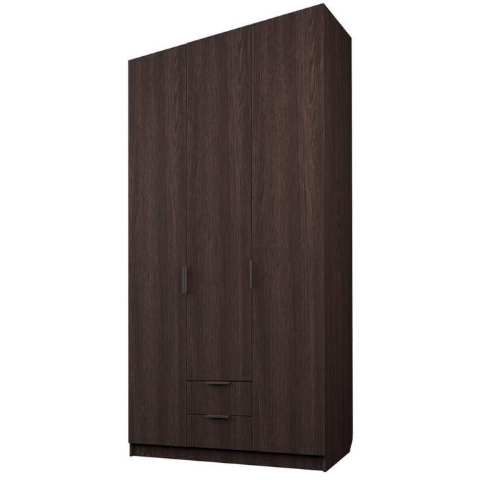 Шкаф 3-х дверный «Экон», 1200×520×2300 мм, 2 ящика, цвет венге
