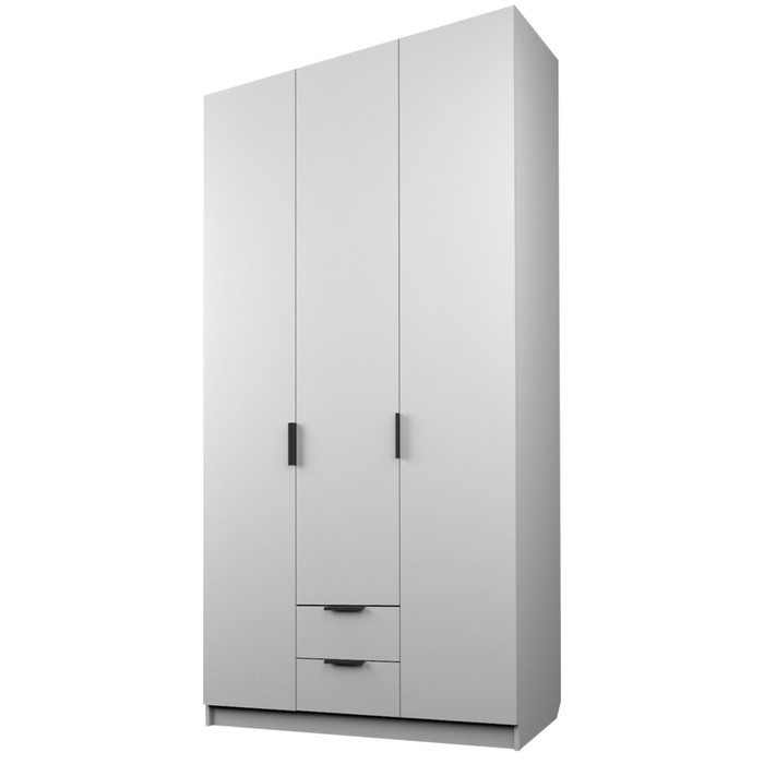 Шкаф 3-х дверный «Экон», 1200×520×2300 мм, 2 ящика, цвет белый шкаф 3 х дверный экон 1200×520×2300 мм 2 ящика 3 зеркала цвет белый