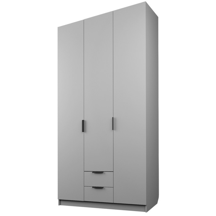 Шкаф 3-х дверный «Экон», 1200×520×2300 мм, 2 ящика, цвет серый шагрень шкаф 3 х дверный экон 1200×520×2300 мм 2 ящика 1 зеркало цвет серый шагрень