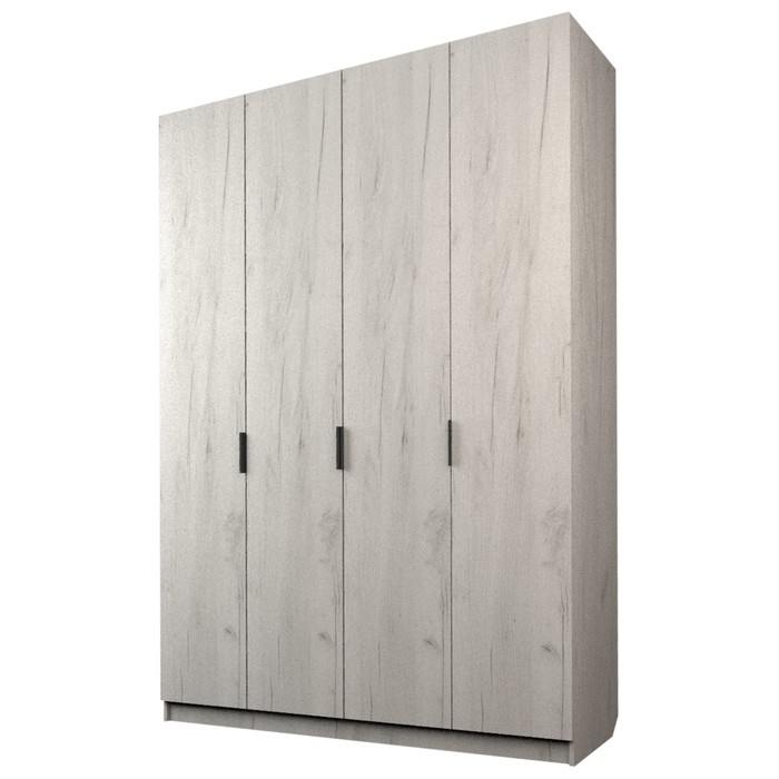 Шкаф 4-х дверный «Экон», 1600×520×2300 мм, цвет дуб крафт белый шкаф 4 х дверный экон 1600×520×2300 мм 3 ящика цвет дуб крафт белый