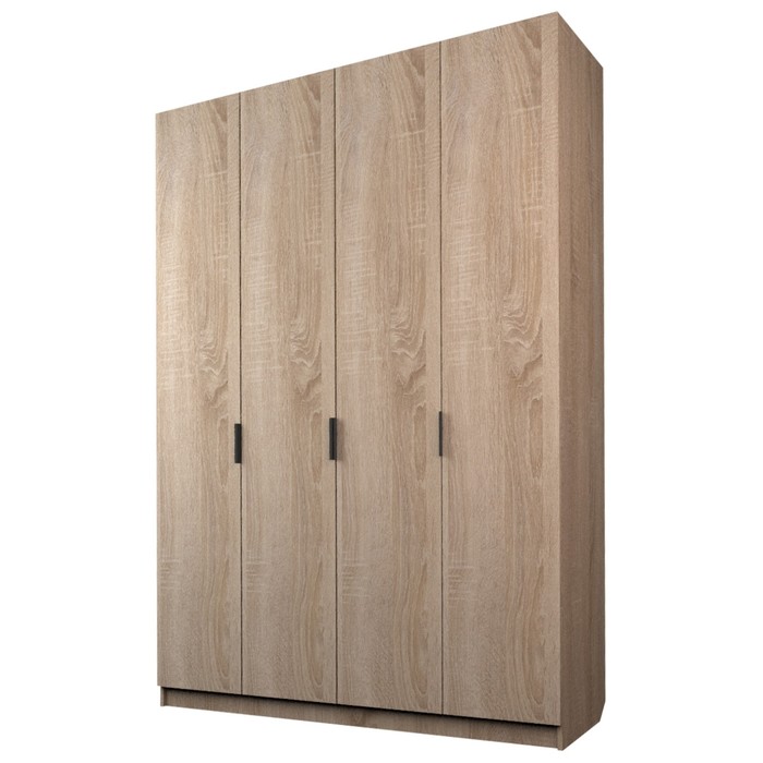 Шкаф 4-х дверный «Экон», 1600×520×2300 мм, цвет дуб сонома шкаф 4 х дверный экон 1600×520×2300 мм 4 зеркала цвет дуб сонома