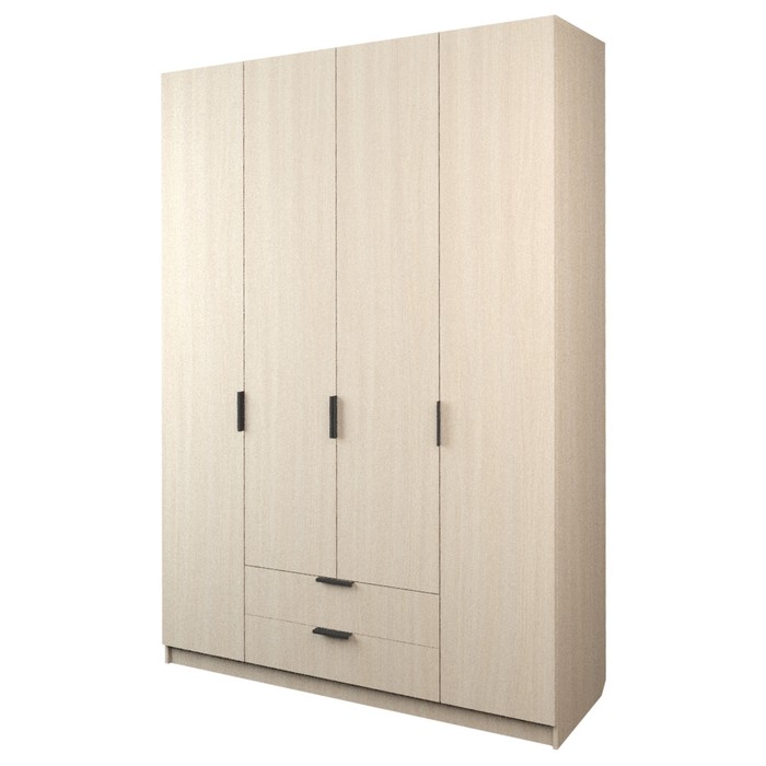 Шкаф 4-х дверный «Экон», 1600×520×2300 мм, 2 ящика, цвет дуб сонома шкаф валенсия 2 ящика 910 × 520 × 2090 мм цвет дуб сонома