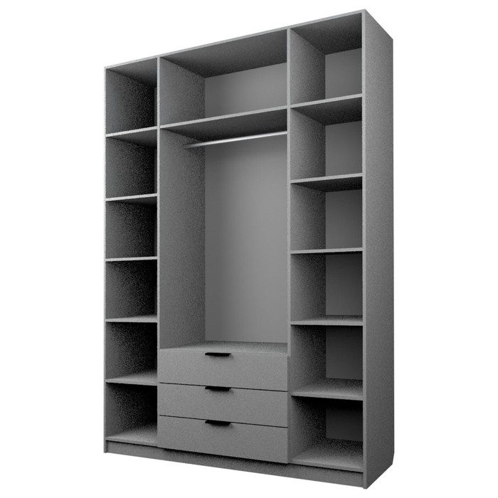

Шкаф 4-х дверный «Экон», 1600×520×2300 мм, 3 ящика, 2 зеркала, цвет белый