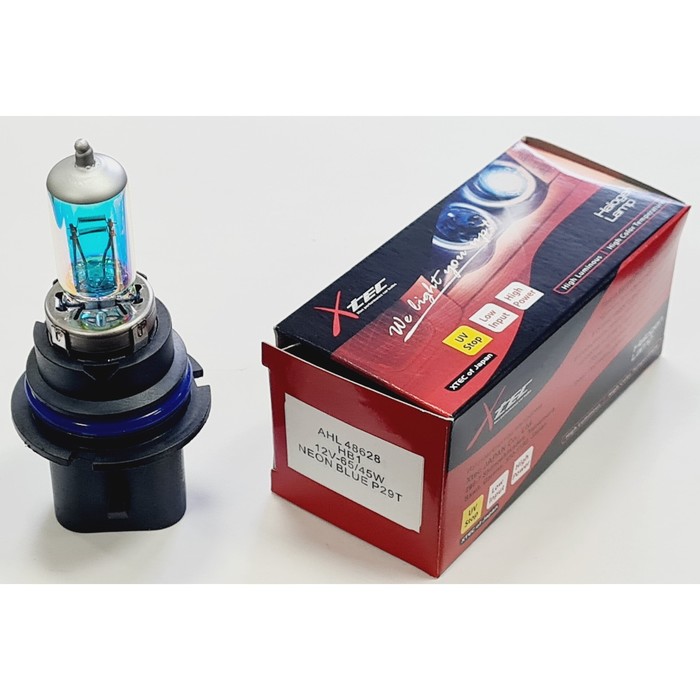 

Лампа галогенная HB1 12 В, 65/45W, P29t, Neon Blue, белый свет, голубой оттенок