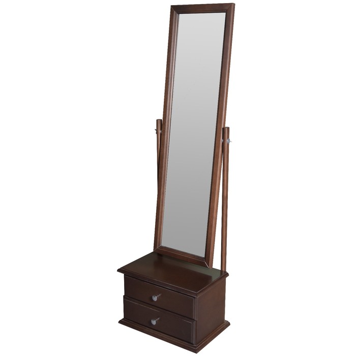 Тумба с зеркалом Селена, 460x290x1510, средне-коричневый подставка мебелик для цветов селена средне коричневый