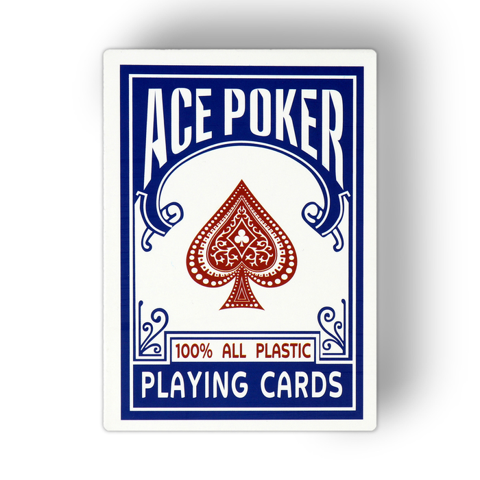 фото Карты игральные пластиковые "ace poker", 30 мкм, 8.8 х 6.3 см, синяя рубашка