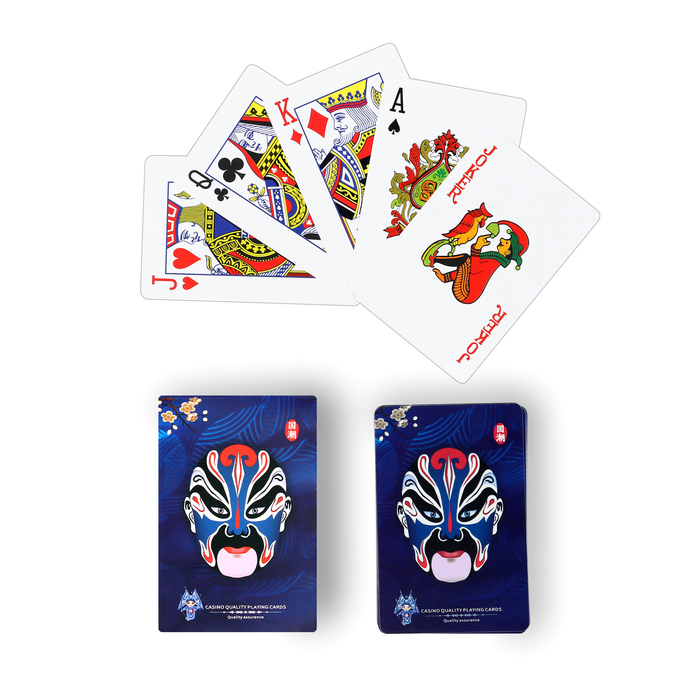 Карты игральные пластиковые, 30 мкм, 8.7 х 5.7 см, синие карты игральные пластиковые texas hold em 30 мкм 8 8 х 6 3 см синяя рубашка