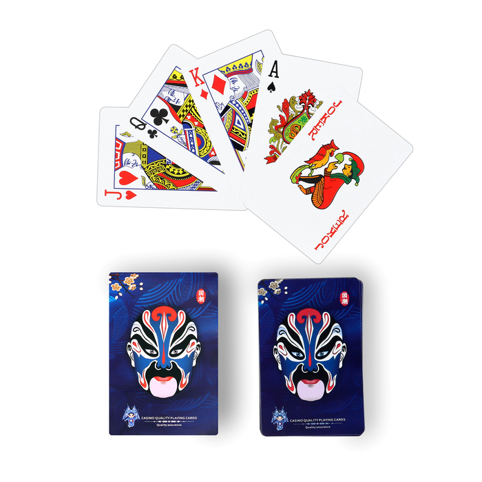 

Карты игральные пластиковые, 30 мкм, 8.7 х 5.7 см, синие
