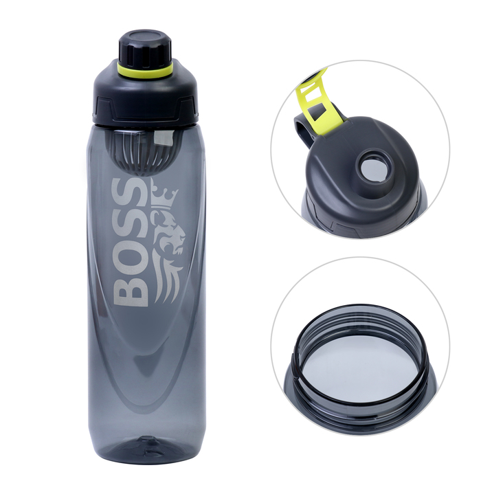 бутылка для воды sport 1 л черная Бутылка для воды BOSS, 1 л, черная