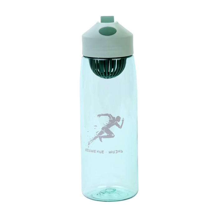 Бутылка для воды, 550 мл, Движение - жизнь, зеленая бутылка для воды 400 мл зеленая re source
