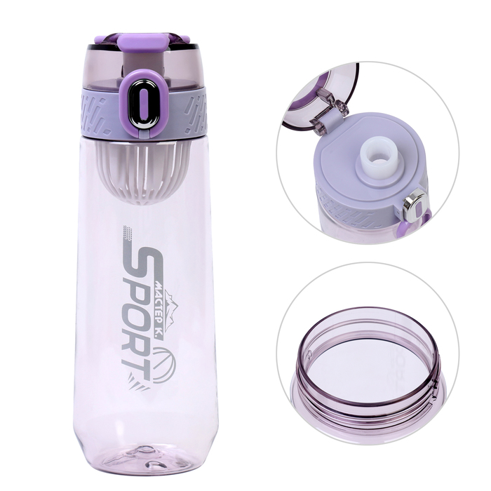 Бутылка для воды, 750 мл, SPORT, фиолетовая бутылка для воды sport 750 мл фиолетовая